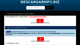 What Descargarmp3.biz website looked like in 2017 (6 years ago)