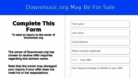What Downmusic.org website looked like in 2017 (6 years ago)