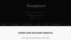 What Datawreck.co.uk website looked like in 2017 (8 years ago)