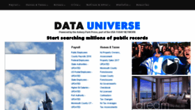 What Datauniverse.com website looked like in 2017 (6 years ago)