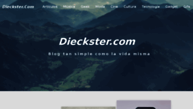 What Dieckster.com website looked like in 2017 (6 years ago)