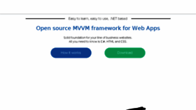 What Dotvvm.com website looked like in 2017 (6 years ago)