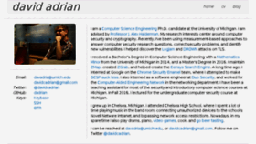 What Davidadrian.org website looked like in 2017 (6 years ago)