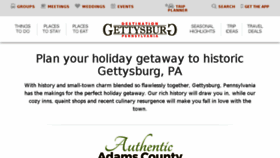 What Destinationgettysburg.com website looked like in 2017 (6 years ago)