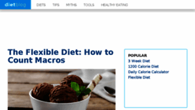 What Diet-blog.com website looked like in 2017 (6 years ago)
