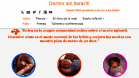 What Dormirsinllorar.com website looked like in 2017 (6 years ago)