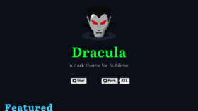 What Draculatheme.com website looked like in 2017 (6 years ago)