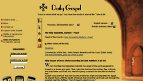 What Dailygospel.org website looked like in 2017 (6 years ago)