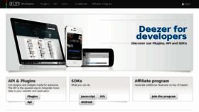 What Developers.deezer.com website looked like in 2018 (6 years ago)