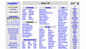 What Derby.craigslist.co.uk website looked like in 2018 (6 years ago)
