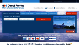 What Directferries.com website looked like in 2018 (6 years ago)