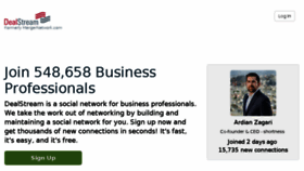 What Dealstream.com website looked like in 2018 (7 years ago)