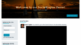 What Demo.socialengine.com website looked like in 2018 (6 years ago)
