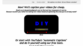 What Diycaptions.com website looked like in 2018 (6 years ago)