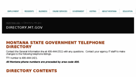 What Directory.mt.gov website looked like in 2018 (6 years ago)