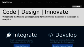What Developer.matomo.org website looked like in 2018 (6 years ago)