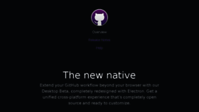 What Desktop.github.com website looked like in 2018 (6 years ago)