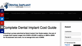 What Dentalimplantcostguide.com website looked like in 2018 (6 years ago)