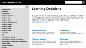 What Documentation.decisions.com website looked like in 2018 (6 years ago)