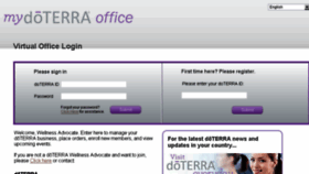 What Doterra.myvoffice.com website looked like in 2018 (6 years ago)