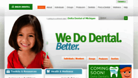 What Deltadentalmi.com website looked like in 2018 (6 years ago)