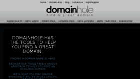 What Domainhole.com website looked like in 2018 (6 years ago)