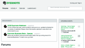 What Discussion.evernote.com website looked like in 2018 (6 years ago)