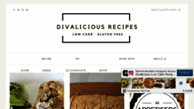 What Divaliciousrecipes.com website looked like in 2018 (6 years ago)