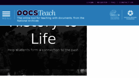 What Docsteach.org website looked like in 2018 (7 years ago)