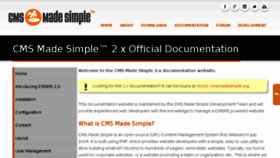 What Docs.cmsmadesimple.org website looked like in 2018 (6 years ago)