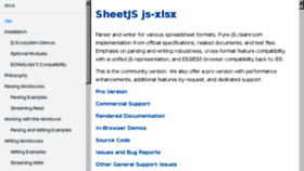 What Docs.sheetjs.com website looked like in 2018 (6 years ago)
