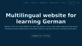 What Deutsch.info website looked like in 2018 (8 years ago)