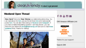 What Dearwendy.com website looked like in 2018 (6 years ago)