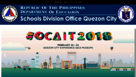 What Depedqc.ph website looked like in 2018 (6 years ago)