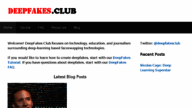 What Deepfakes.club website looked like in 2018 (6 years ago)