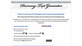 What Dummytextgenerator.com website looked like in 2018 (6 years ago)