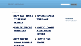 What Directory-search.co.uk website looked like in 2018 (6 years ago)