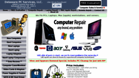 What Delawarepcservices.com website looked like in 2018 (6 years ago)