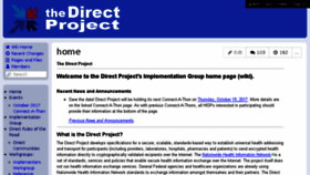 What Directproject.org website looked like in 2018 (6 years ago)