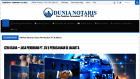 What Dunianotaris.com website looked like in 2018 (6 years ago)