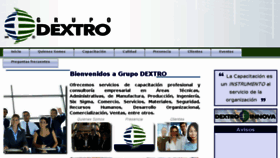 What Dextro.com.mx website looked like in 2018 (6 years ago)