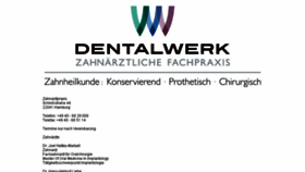 What Dental-werk.de website looked like in 2018 (7 years ago)