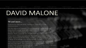 What Davidmalone.tv website looked like in 2018 (6 years ago)