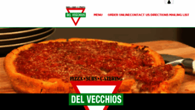 What Del-vecchios.com website looked like in 2018 (6 years ago)