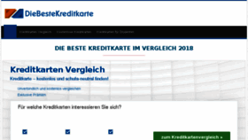 What Diebestekreditkarte.net website looked like in 2018 (6 years ago)