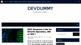 What Devdummy.com website looked like in 2018 (6 years ago)