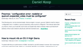 What Danielkoop.me website looked like in 2018 (6 years ago)