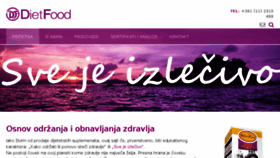 What Dietfood.rs website looked like in 2018 (6 years ago)