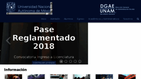 What Dgae.unam.mx website looked like in 2018 (6 years ago)