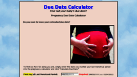 What Due-date-calculator.com website looked like in 2018 (6 years ago)